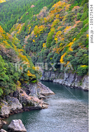 《岐阜県》加茂郡八百津町　秋の蘇水峡 109175434