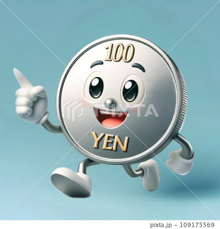 100円玉風イラスト 109175569