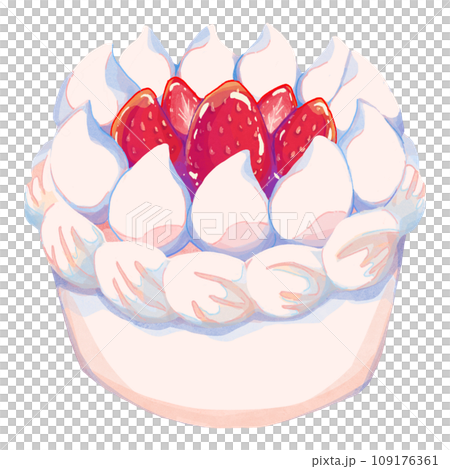 上面有草莓的脆餅插圖 109176361