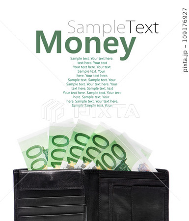 wallet with euro banknotes 109176927