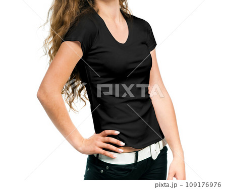girl in black t-shirt 109176976