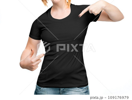 girl in black t-shirt 109176979