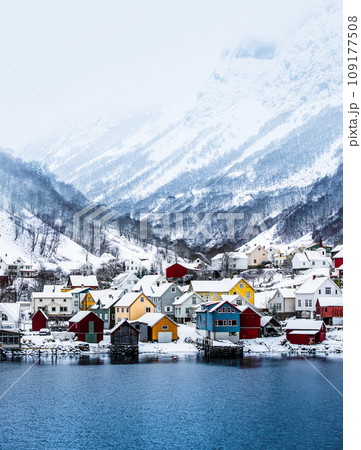 Norwegian Fjords in winter 109177508