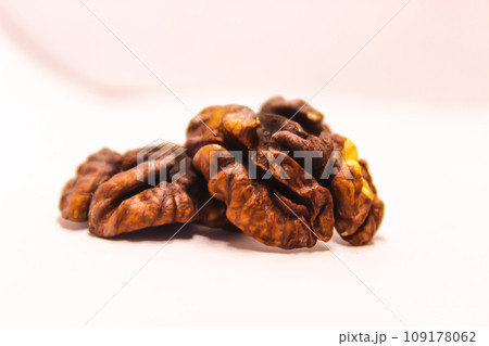 A picture of walnuts isolated on white background 109178062