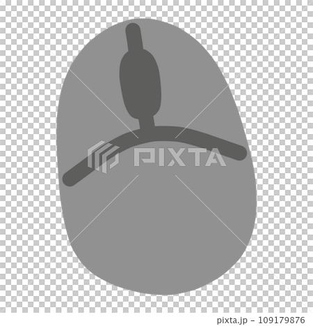 Hand-drawn illustration of a simple deformed mouse 109179876