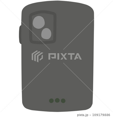 シンプルにデフォルメしたスマートフォンの背面の手描きイラスト シンプルにデフォルメしたスマートフォンの背面の手描きイラスト 109179886