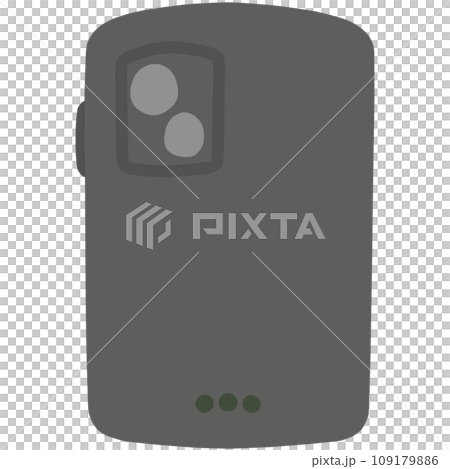 シンプルにデフォルメしたスマートフォンの背面の手描きイラスト シンプルにデフォルメしたスマートフォンの背面の手描きイラスト 109179886