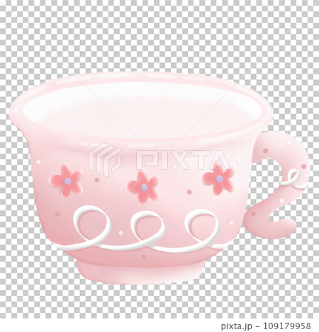 Watercolor tea glass cartoon concept Chinese New Year illustration Watercolor tea glass cartoon concept Chinese New Year illustration 109179958