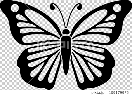 蝶のシルエット_01_AI生成画像 109179976