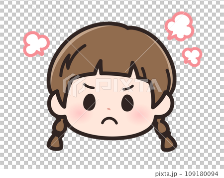 angry girl face 109180094