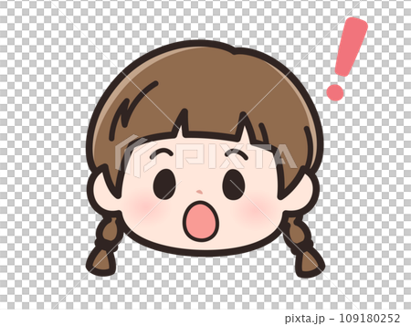 Surprised girl's face Surprised girl's face 109180252