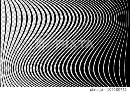 Abstract Black and White Wavy Lines Textured Background with 3D Illusion and Twisting Movement Effect. Vector Art. Abstract Black and White Wavy Lines Textured Background with 3D Illusion and Twisting Movement Effect. Vector Art. 109180752
