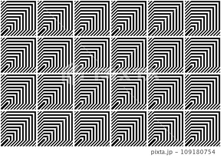 Abstract Seamless Geometric Checked Black and White Pattern. Vector Art. Abstract Seamless Geometric Checked Black and White Pattern. Vector Art. 109180754