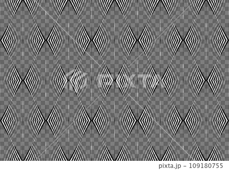 Abstract Seamless Geometric Diamonds Black and White Pattern. Striped Lines Texture. Vector Art. Abstract Seamless Geometric Diamonds Black and White Pattern. Striped Lines Texture. Vector Art. 109180755