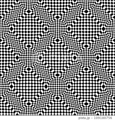Abstract Seamless Geometric Op Art Black and White Pattern. Vector Art. Abstract Seamless Geometric Op Art Black and White Pattern. Vector Art. 109180756