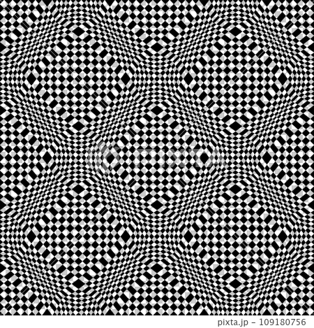 Abstract Seamless Geometric Op Art Black and White Pattern. Vector Art. Abstract Seamless Geometric Op Art Black and White Pattern. Vector Art. 109180756