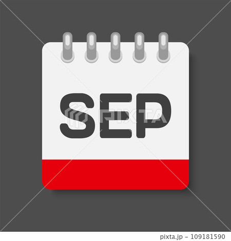 Vector template icon calendar, month September 109181590