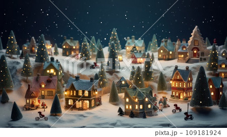 Street in a Christmas night in an old town Street in a Christmas night in an old town 109181924