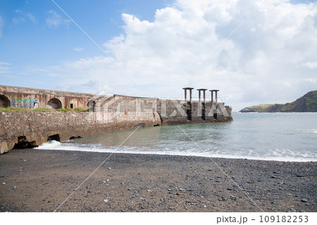Old abandoned port of the iron mine in Llumeres, Asturias, Spain Old abandoned port of the iron mine in Llumeres, Asturias, Spain 109182253