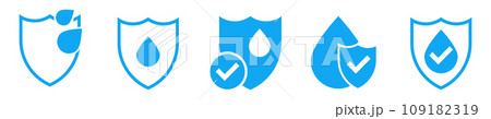 Shield waterproof protection Icon vector. Shield waterproof protection Icon vector. 109182319