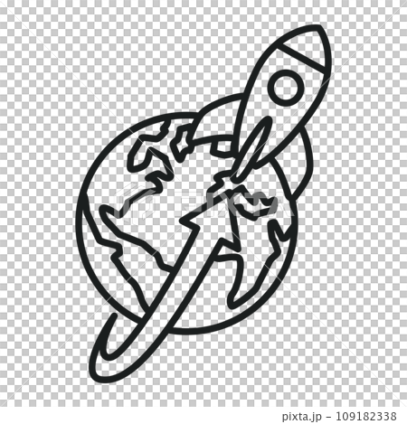 代表火箭和太空船業務的圖標 109182338