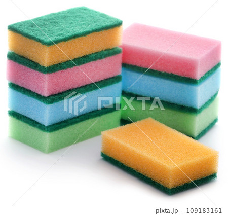 Kitchen sponge with scotch brite 109183161