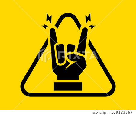 black rock hand gesture. 109183567