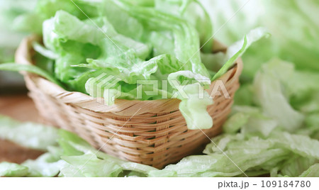 Fresh sliced Iceberg lettuce Fresh sliced Iceberg lettuce 109184780