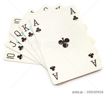 Straight flush for playing poker 109185016