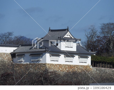 岡山県津山市にあるさくら名所100選のひとつ「鶴山公園(津山城趾)」:備中やぐら 岡山県津山市にあるさくら名所100選のひとつ「鶴山公園(津山城趾)」:備中やぐら 109186429