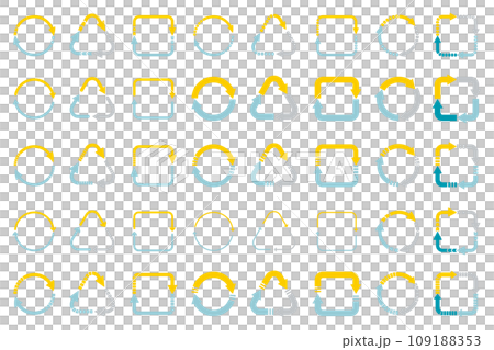 Simple recycling arrow icon set isometric sustainable eco mark symbol 109188353