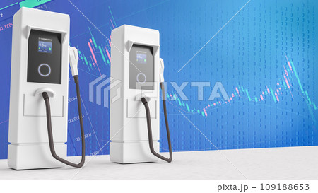 The EV station for technology or transport concept 3d rendering. The EV station for technology or transport concept 3d rendering. 109188653