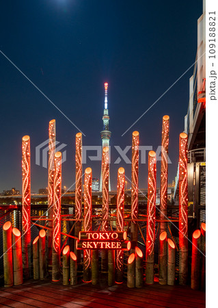 「東京都」東京下町回廊・竹あかりの風景 109188821