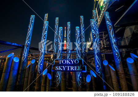 「東京都」東京下町回廊・竹あかりの風景 109188826