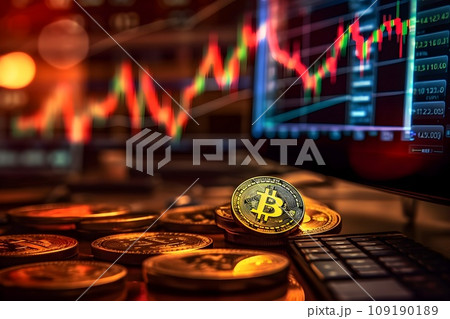 ビットコイン取引のイメージ3　AI生成画像 109190189