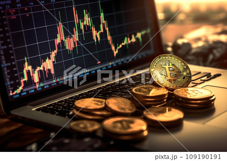 ビットコイン取引のイメージ5　AI生成画像 109190191