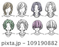 若い男性の髪型　ヘアカタログ　セット 109190882