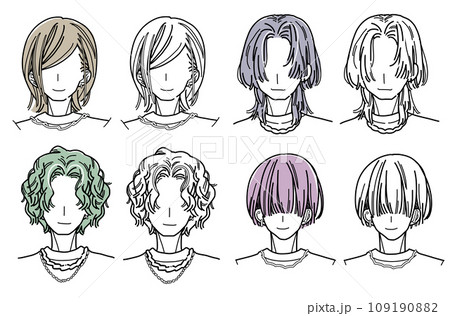 若い男性の髪型　ヘアカタログ　セット 109190882