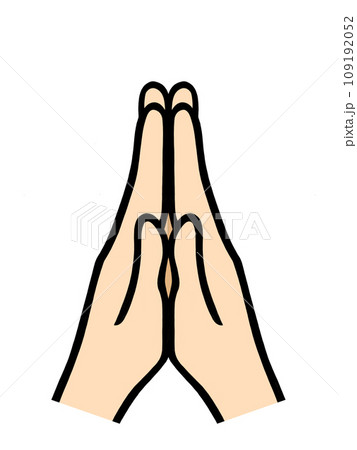 合掌した両手のイラスト 合掌した両手のイラスト 109192052