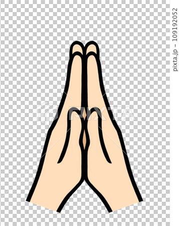 合掌した両手のイラスト 合掌した両手のイラスト 109192052