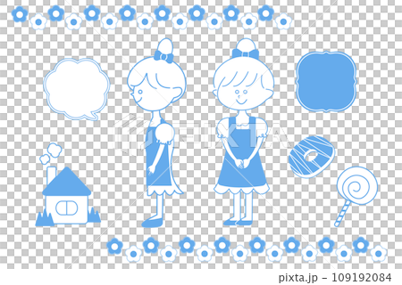 Girl at the coffee shop (blue) 109192084