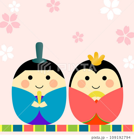 ひな祭りのかわいいイラスト 109192794