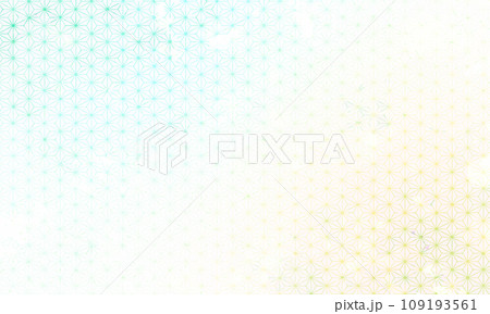 グラデーションの和紙テクスチャをプラスした麻の葉模様のイラスト グラデーションの和紙テクスチャをプラスした麻の葉模様のイラスト 109193561
