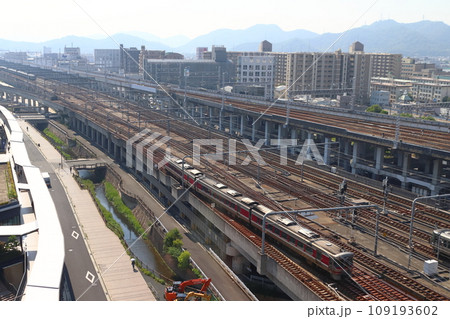 姫路駅付近を行く特急はまかぜ号(キハ189系車両:大阪⇔鳥取) 姫路駅付近を行く特急はまかぜ号(キハ189系車両:大阪⇔鳥取) 109193602