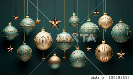 クリスマス関連の連続絵柄の背景図案