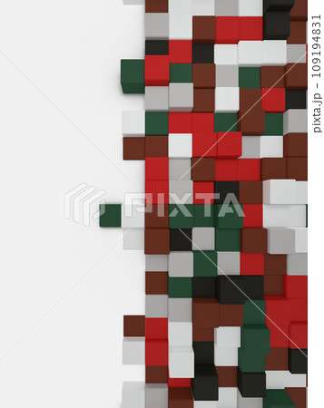 不規則に隆起した立方体 109194831