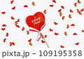 Red Big heart that says I love you on a white background 109195358