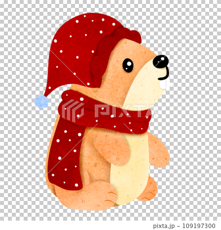 Groundhog hand drawn 109197300