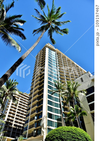 白いビルと青い空 109197467