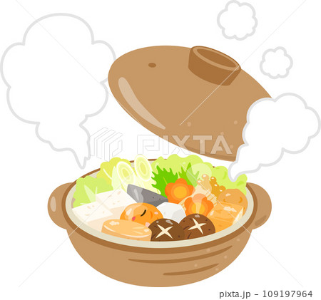 湯気を上げる土鍋料理 湯気を上げる土鍋料理 109197964